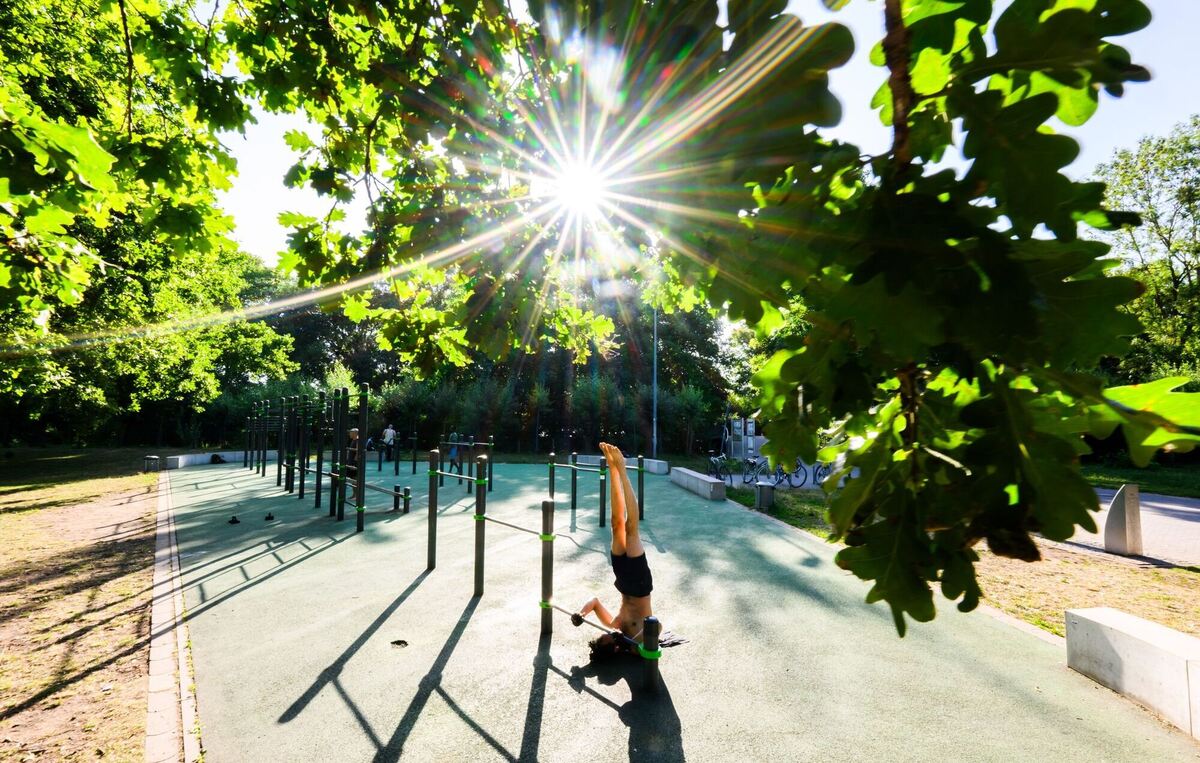 Hitze in Deutschland - Frühsport in Hannover