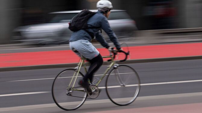 Fahrradfahrer in der Stadt Fahrradfahrer in der Stadt