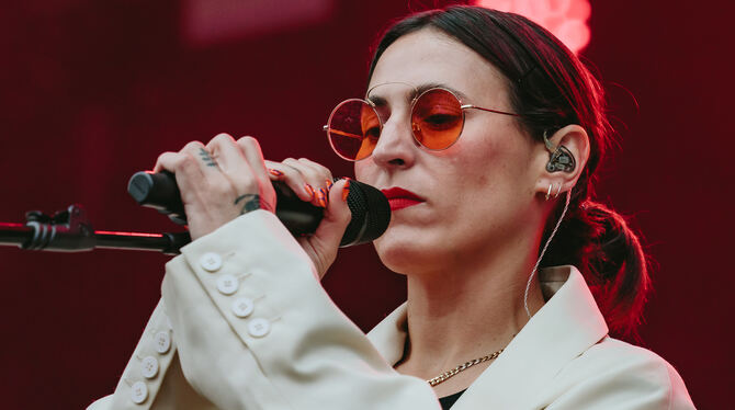 Mine bei ihrem Auftritt 2023 beim Festival »Rocken am Brocken«.