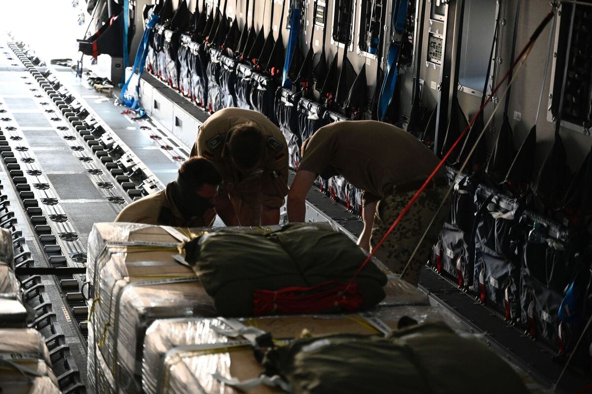 Bundeswehr setzt erneut Hilfsgüter über Gaza ab Bundeswehr setzt erneut Hilfsgüter über Gaza ab