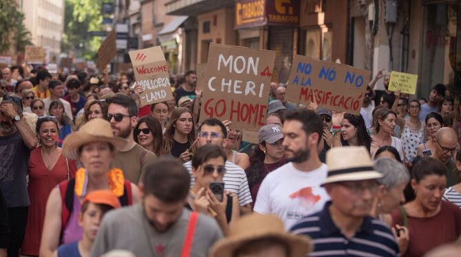 Protest gegen Massentourismus auf Mallorca Protest gegen Massentourismus auf Mallorca