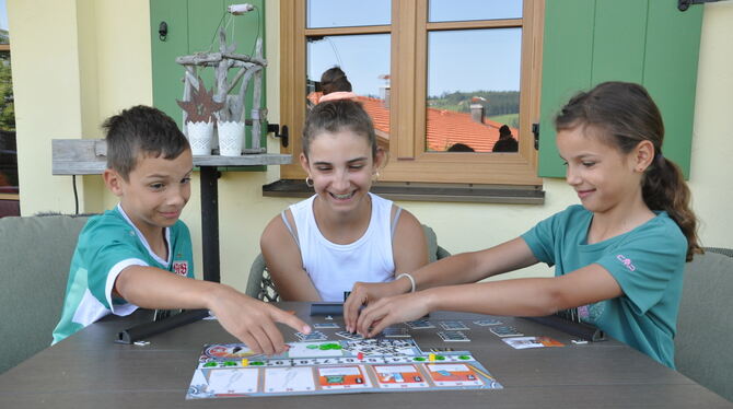 Bei dem Spiel »Bomb Busters« müssen die Spielenden gleiche Kabelplättchen finden, um eine Bombe zu entschärfen.  FOTO: LIEBMANN-