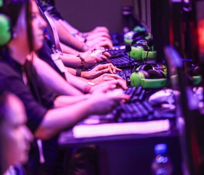 Computerspielerinnen bei der Gamescom