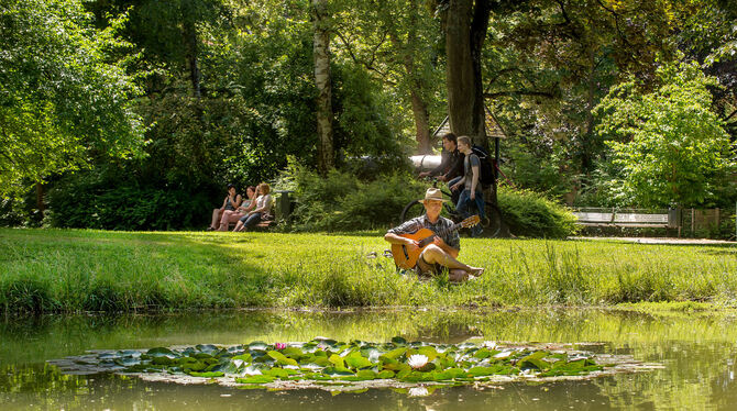 Eine Idylle Mitten in Reutlingen: Der Stadtgarten.