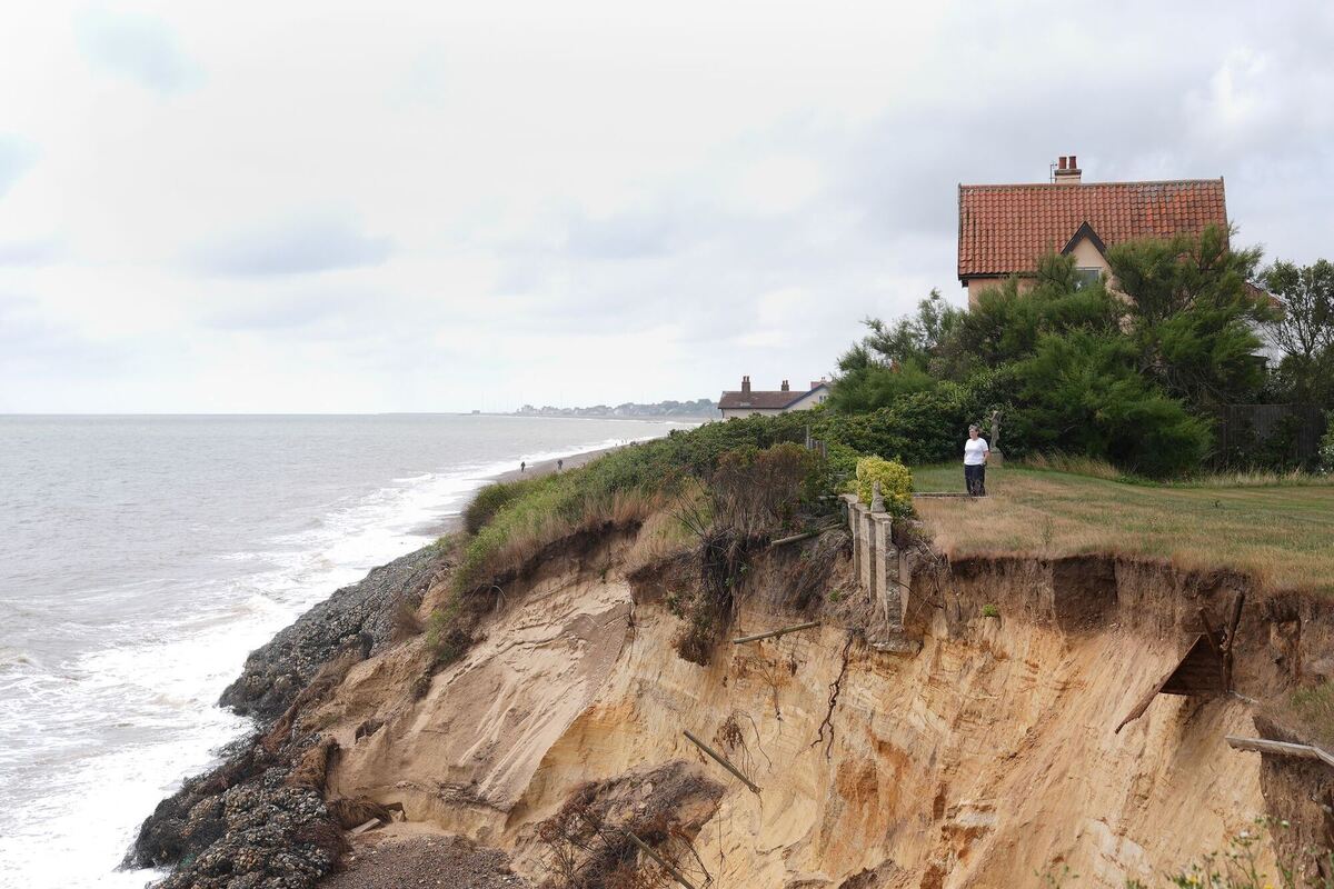 Küstenerosion in Großbritannien Küstenerosion in Großbritannien