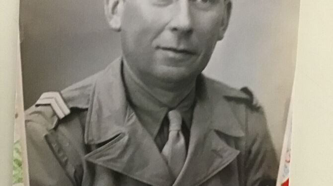 André Guinot als Soldat in Münsingen.