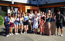 Die Studierendengruppe der Universidad San Francisco de Quito aus Ecuador gemeinsam mit deutschen Studierenden sowie Professor P