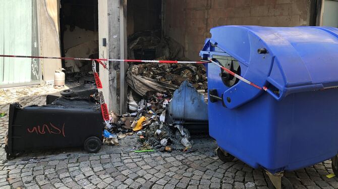 In der Reutlinger Innenstadt war wieder ein Brandstifter unterwegs.