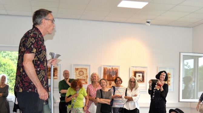 Performance im Werk II: Carlo Weiß (links) und Michael Broszius lassen die Kunst sprechen.