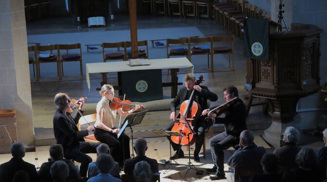 Das Signum Quartett in der Tübinger Jakobuskirche.