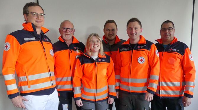 Ein starkes Helfer-vor-Ort-Team bilden Clemens Reiser (links), Günter Wollwinder, Christin-Marie Euchner, Kay Schellig, Julian H