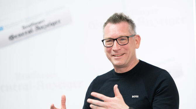 In den Räumen des Reutlinger General-Anzeigers: Oliver Kurz.