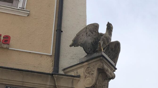 Weshalb sitzt an der einstige Apotheke am Marktplatz ein Adler? Auch so eine Frage, die man unter den 50 "Geheimnissen der Heima