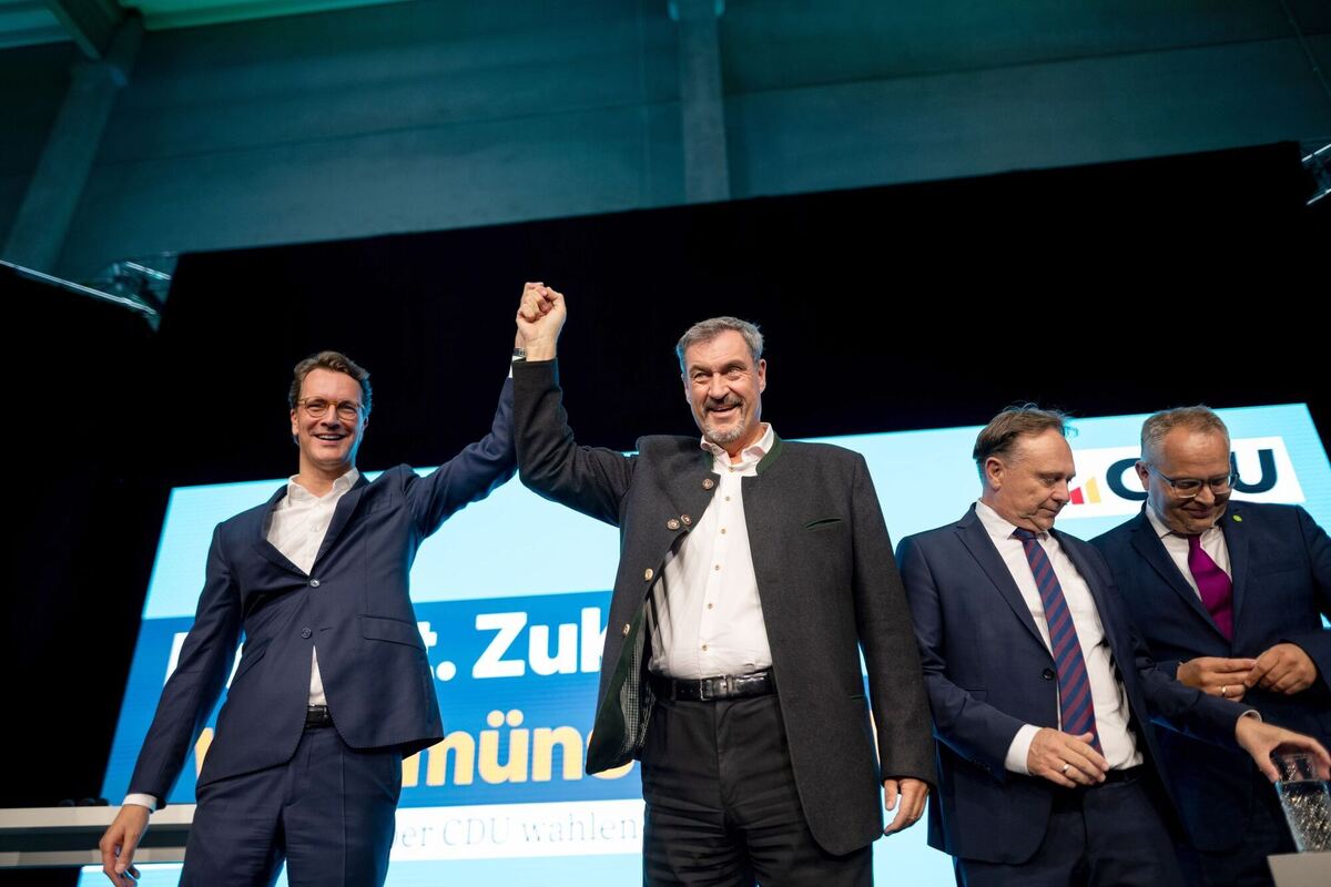 Söder macht Wahlkampf mit Wüst