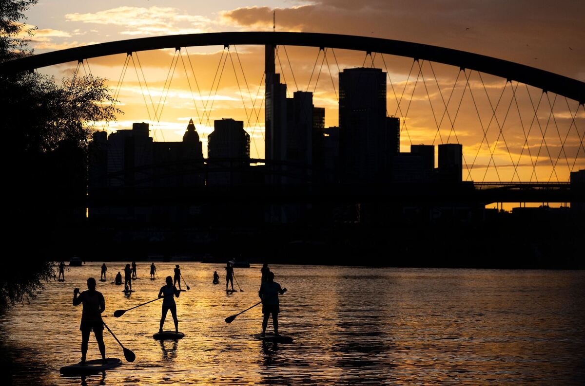 Stand-Up-Paddling auf dem Main Stand-Up-Paddling auf dem Main