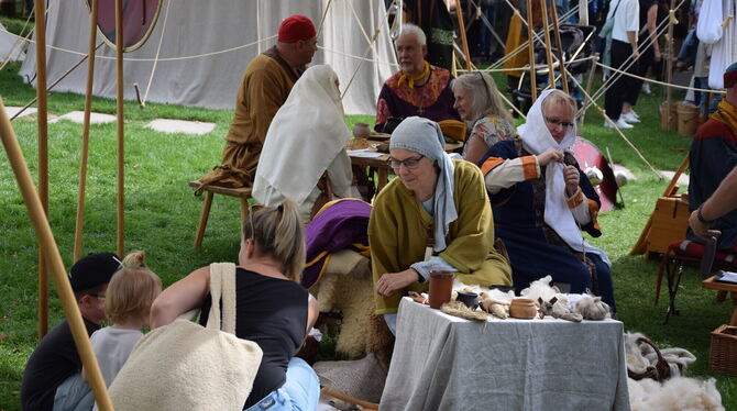 Mittelalterdarsteller Wie lebte es sich im Mittelalter? Ganz anschaulich zeigten das verschiedene Darstellergruppen.