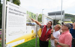 Metzingens Erster Bürgermeister Patrick Hubertz (links) und Dr. Rolf Hägele als stellvertretender Bürgermeister von Dettingen ze