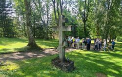 Das Kreuz auf dem Friedhof am Hörnle.