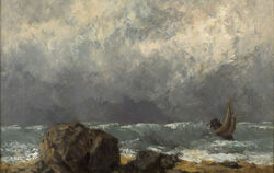 Wind und Wasser in Aufruhr: »Seestück« von Gustave Courbet.