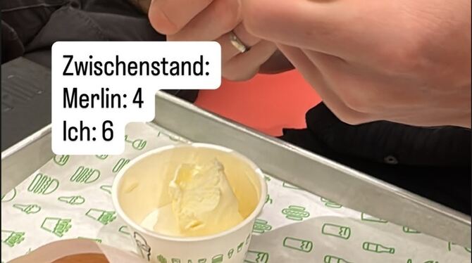 Kurze Pause für ein Eis.