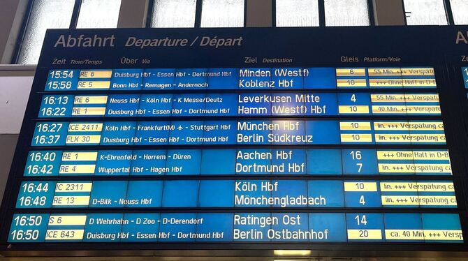 Verspätungen im Bahnverkehr Verspätungen im Bahnverkehr