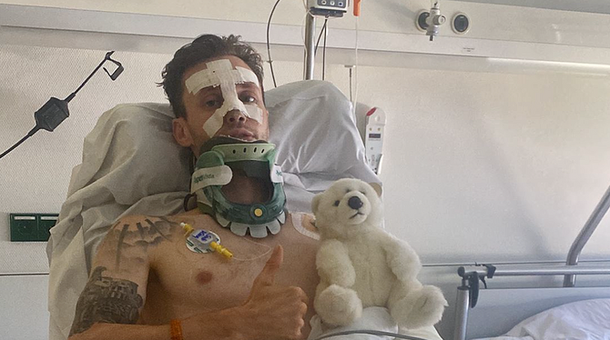 Durch einen unverschuldeten Autounfall  erlitt Julian Zwick schwere Verletzungen.