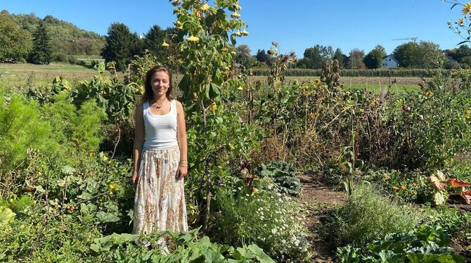 Saisongarten Ammertal Frucht- und Blütenpracht auf 36 Quadratmetern: Die Studentin Amelie Hornig hat seit Mai einen Saisongarten im Ammertal gepachtet