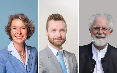 Die Referenten: Dr. Diana Kodekohr-Grimmig (li.), Paul Knorr (re.), Horstmar Flunkert (re.)
