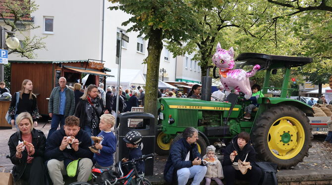 Kreativ- und Biosphärenmarkt, verkaufsoffener Sonntag und Fest der Kulturen Pfullingen Zum Genießen findet sich immer ein Platz.