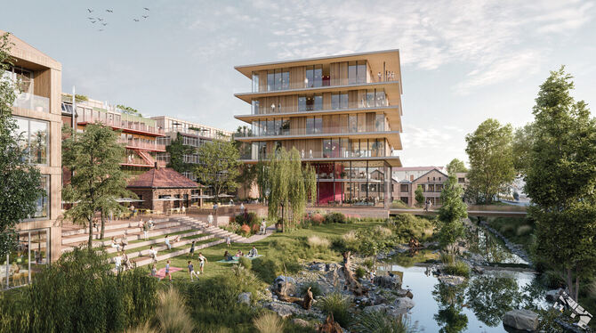 Wendler-Areal Machbarkeitsstudie So soll das Wendler-Areal in rund zehn Jahren aussehen.