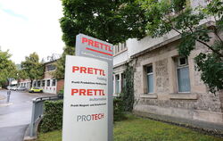 Firmenschilder von Prettl in Pfullingen.