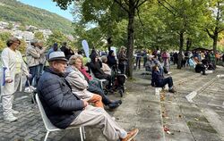 Zahlreiche Zuhörer wollten den Abgesang beim Musik-pavillon miterleben. FOTO: RUOF