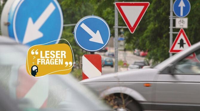 Leserfrage, Schilderwald, Reutlingen, Landkreis Gibt es in Stadt und Landkreis Reutlingen zu viele Verkehrsschilder?