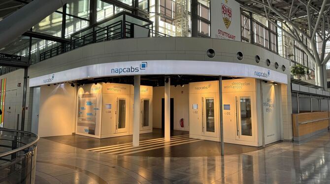 Neue Schlafkabinen am Stuttgarter Flughafen