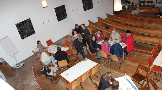 Letzter Austausch beim Workshop.