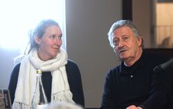 Carolin Albers und Wolfgang Alber bei der Lesung in der Buchhandlung Osiander in Reutlingen.