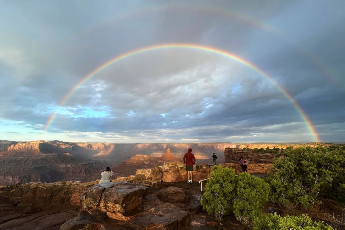 Doppelter Regenbogen in den USA Doppelter Regenbogen in den USA