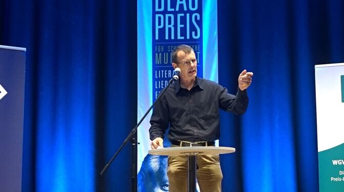 Sebastian-Blau-Preis Der hauptberufliche Bauhofmitarbeiter und Klärwärter Richard Bareis aus Bierlingen dichtete zu einem Allgäu-Ausflug