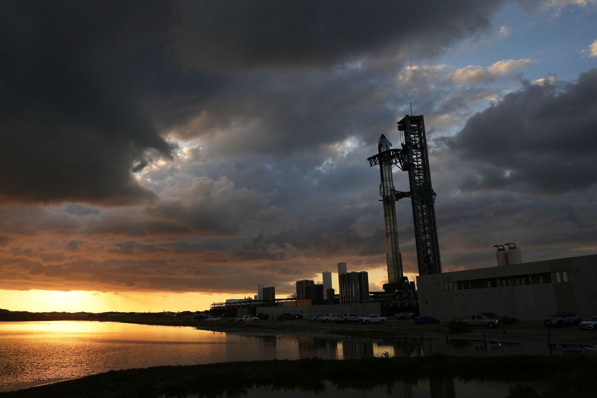 Das Starship der Raumfahrtfirma SpaceX Das Starship der Raumfahrtfirma SpaceX