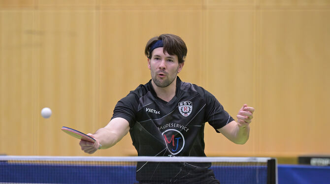 Tischtennis, TTBW, Verbandsliga Sued, Herren, 2024/25 Ist guten Mutes, mit dem SSV Reutlingen in der Verbandsliga den Klassenverbleib einzutüten: Jonas Jehle.