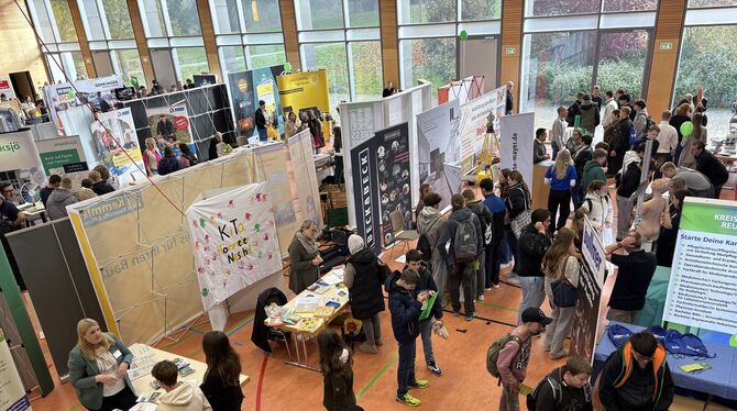 Die 5. Berufs- und Ausbildungsmesse in Münsingen war gut besucht.