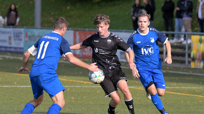 Ein Tor erzielt, einen Treffer vorbereitet: Finn Beck vom VfL Pfullingen.  FOTO: BAUR