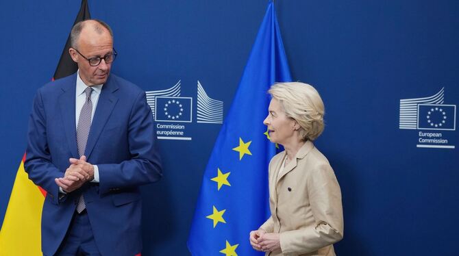 Bundeskanzler Merz und Kommissionspräsidentin von der Leyen Bundeskanzler Merz und Kommissionspräsidentin von der Leyen
