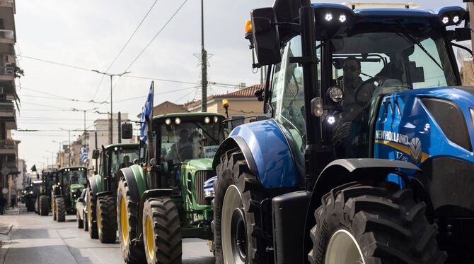Landwirte bei einer Demonstration in Athen Landwirte bei einer Demonstration in Athen