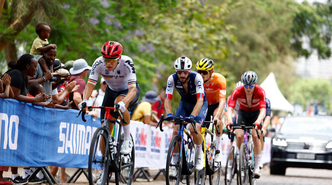Weltmeisterschaft, Rad-WM, Afrika, Aktion, Maenner Couragierter Auftritt: Marius Mayrhofer beeindruckt als WM-Debütant in Ruanda lange Zeit in der Spitzengruppe.