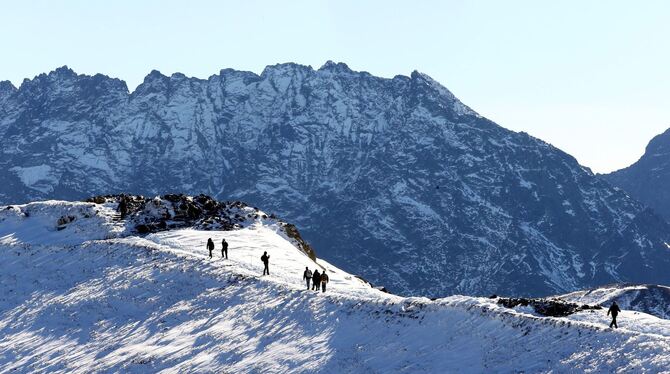 A wintery scene in Polish Tatra mountains