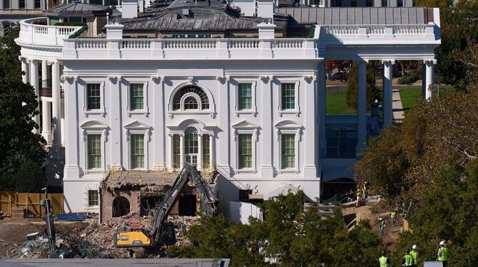 Abrissarbeiten am Weißen Haus