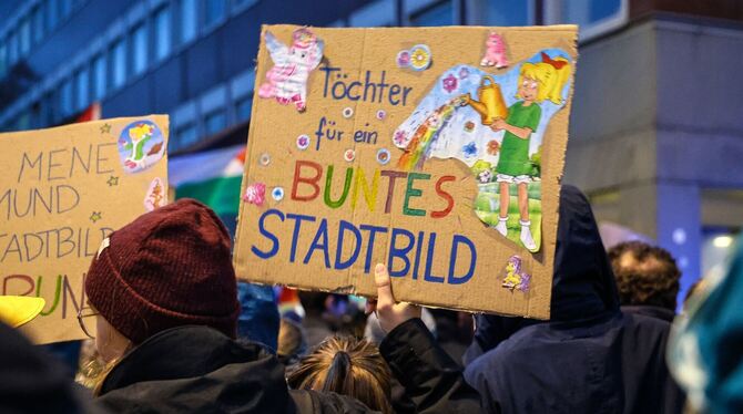 Demonstration nach »Stadtbild«-Aussagen - Münster