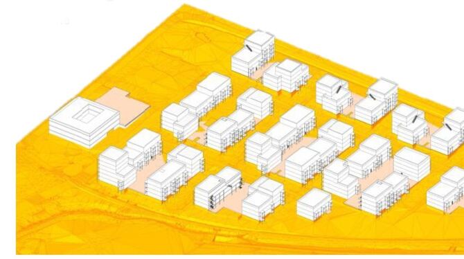 Orschel-Hagen-Süd; Baugebiet; Reutlingen Orschel-Hagen Süd: So sollen die 13 »Wohnhöfe« nach einem aktuellen Entwurf der Project GmbH Esslingen aussehen.