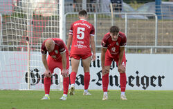Enttäuschung beim SSV Reutlingen. Von links: Leander Vochatzer, Yannick Toth und Sladan Puseljic.